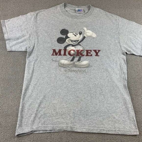 Disneyland Resort Men's M Gray Mickey Graphic T Shirt Heather Classic Park - Picture 1 of 11